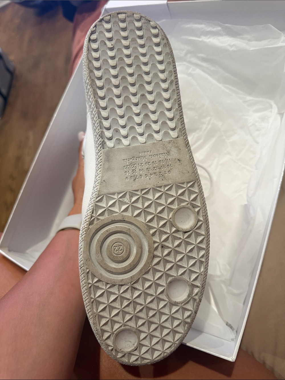 Maison Martin Margiela men’s white worn once Lace-Up Padded High-Top Boot size 4 - Picture 3 of 7